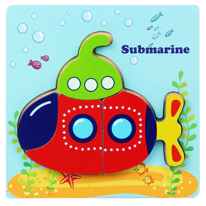 Kids' 3D Wooden Learning Puzzle