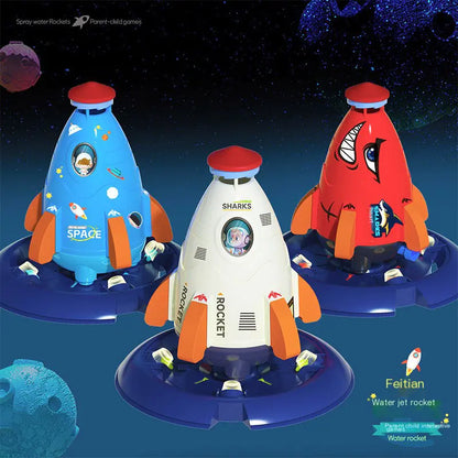 Rocket Water Sprinkler Toy for Kids Outdoor Fun