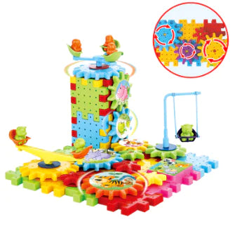 Colorful Gear Building Toy Set – STEM Puzzle Play Kit