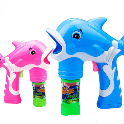 Dolphin Bubble Gun Toy with Lights & Music for Kids